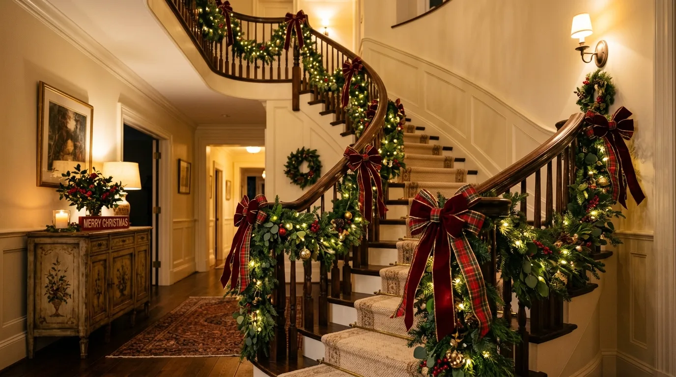 Let the kitchen join the holiday mood inspiration for an indoor Christmas setting.